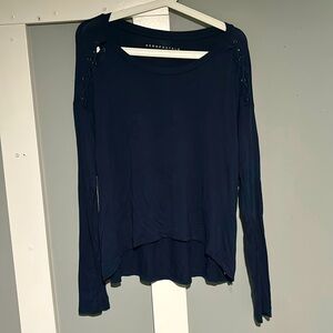 Women’s Aéropostale Navy Blue Long Sleeve Shirt ~ Size Large